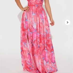 Pink Strapless Sundress for Wedding Guest